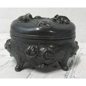 1900’s Stamped Art Nouveau Jewelry Trinket Casket Box Repousse Brainard & Wilson